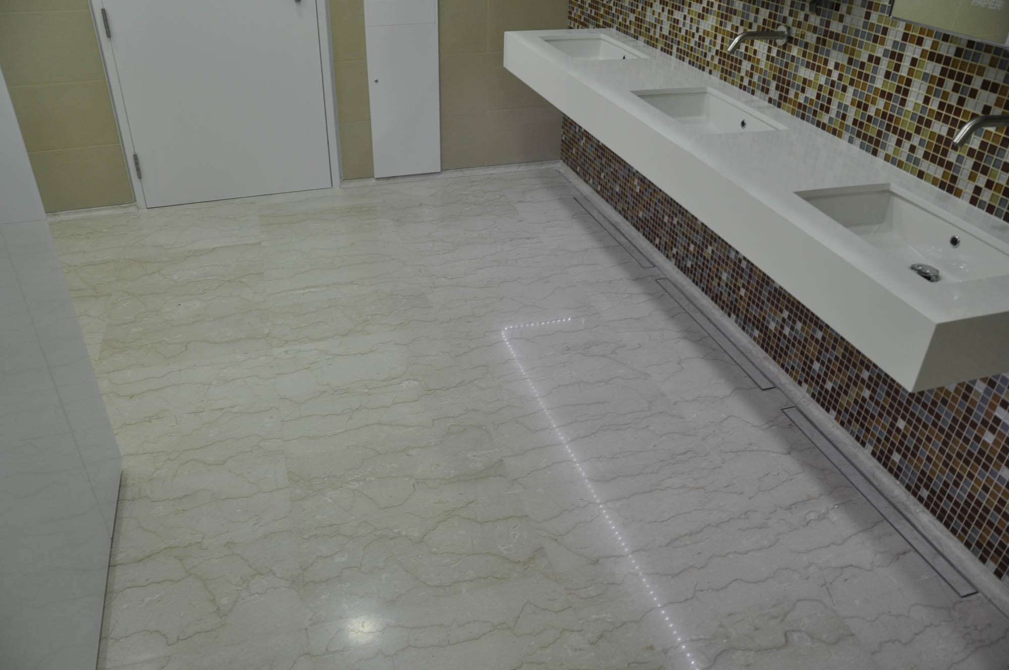 Light beige marble flooring